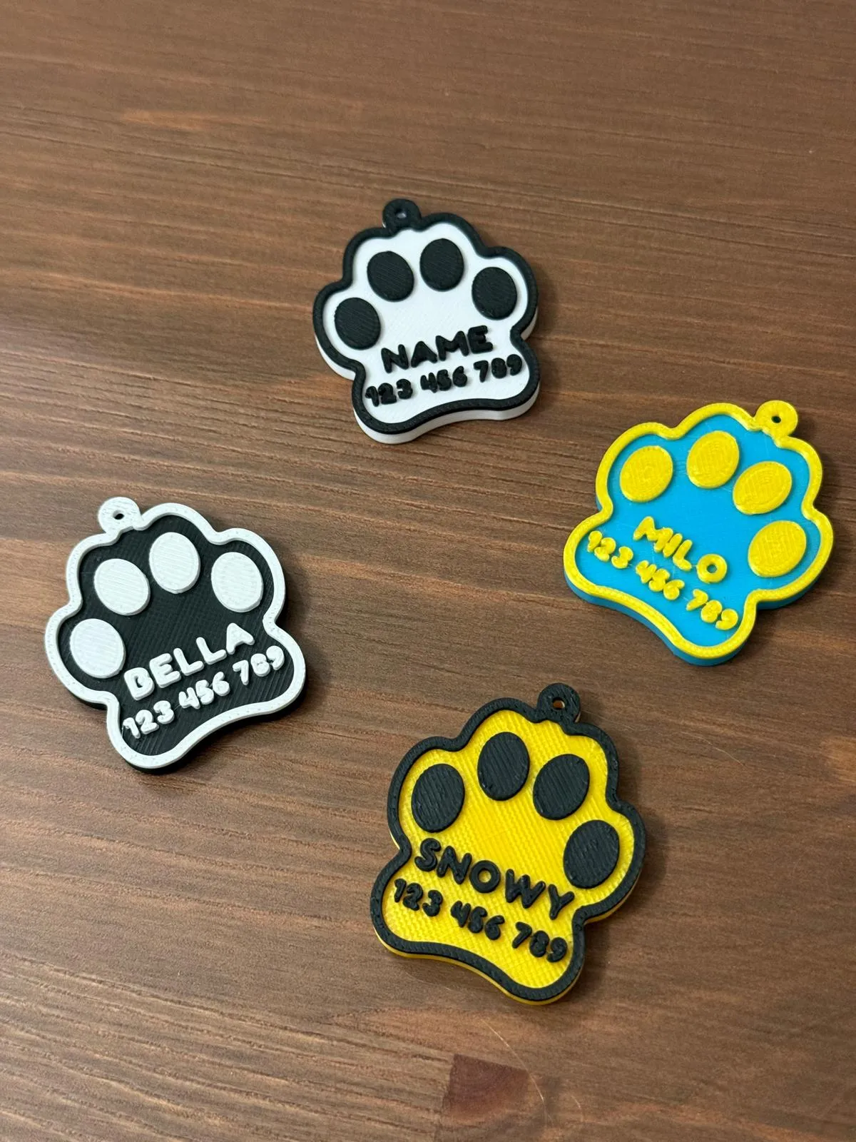 Fully Custom Pet Tag with Phone Number view 2