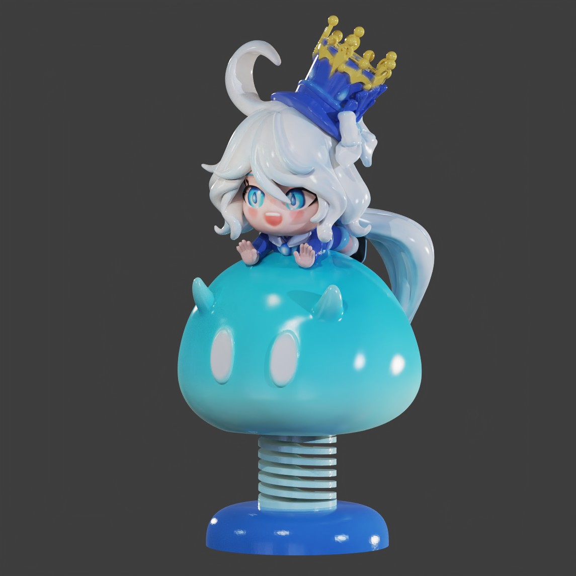 Miniatura 1 do modelo 3D 原神 芙宁娜 摇摇乐 