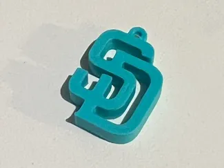 SD San Diego logo charm Padres earring  keychain