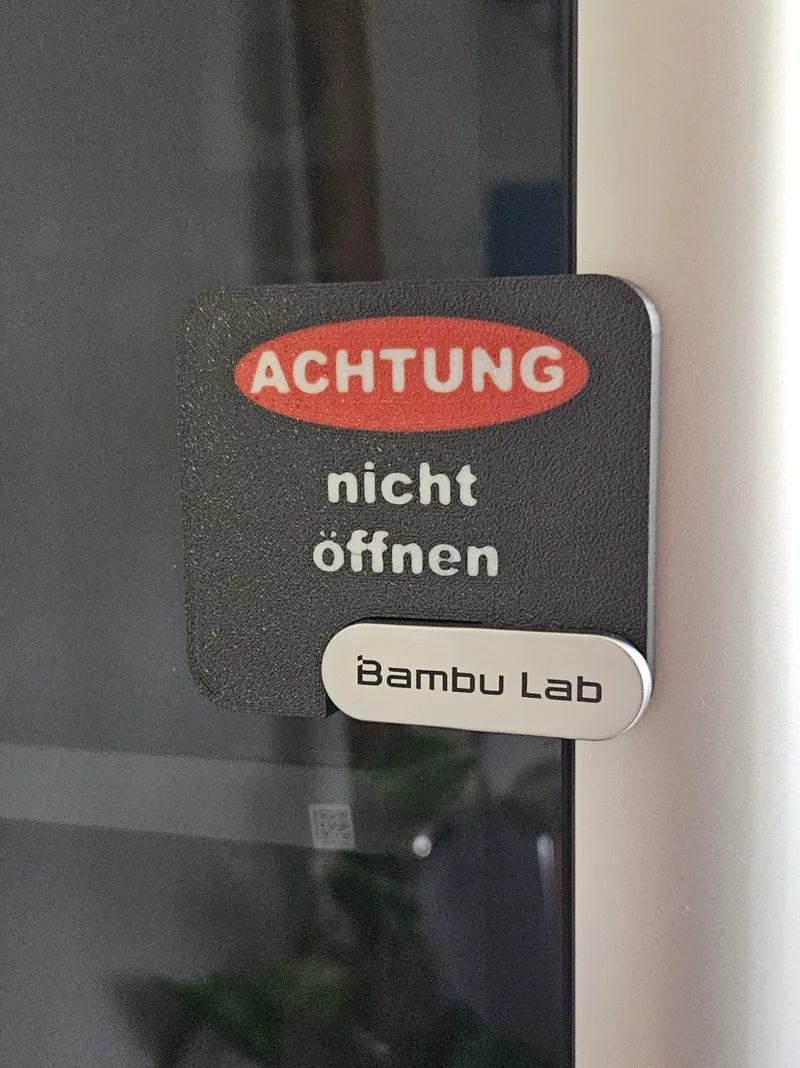 Achtung nicht öffnen Schild Tür