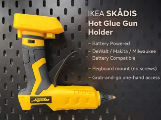 IKEA SKADIS Hot Glue Gun Holder (Battery Powered)