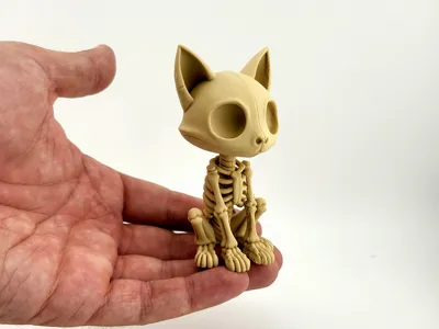 Cute Skeleton Cat | Gothic 3D
