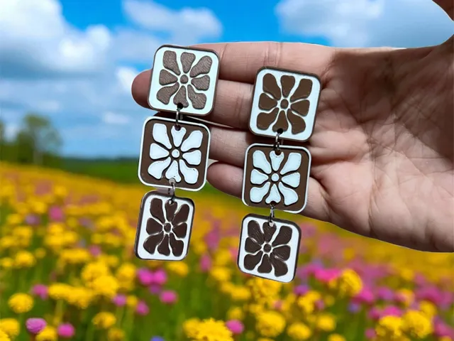 Pendientes flores