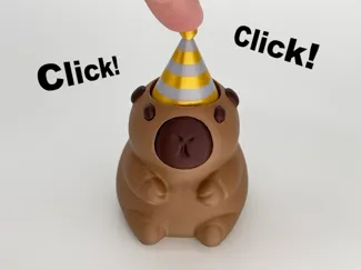 Capybara Chapeau de fête Clicker