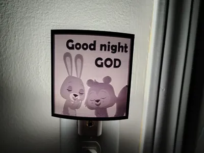 Night Light Lithophane Listeners Kids