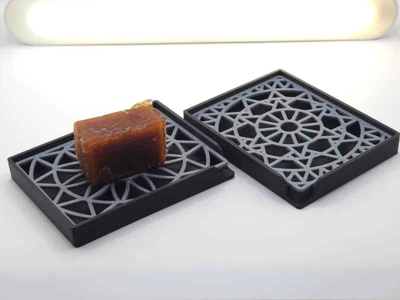Soap Dish with Kaleidoscope Tray Patterns