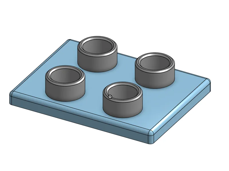 Standard size brick to Duplo adapter