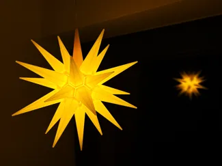 Leuchtender Weihnachtsstern (vollständig druckbar)