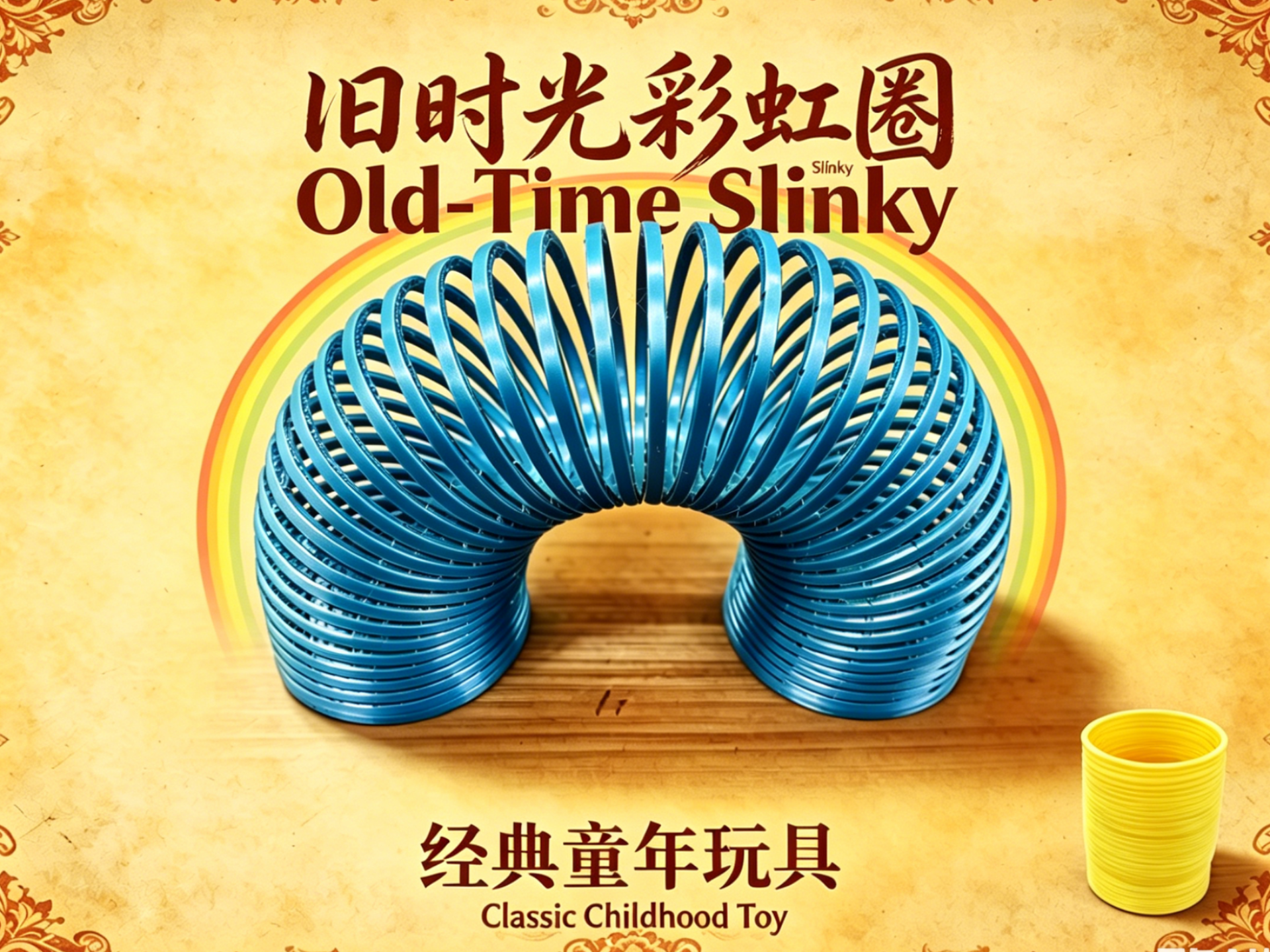 旧时光彩虹圈 -解压玩具- -可定制-Old Times Rainbow Slinky