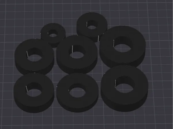 Jeu de gabarits de roulements pour moteur Simson M500