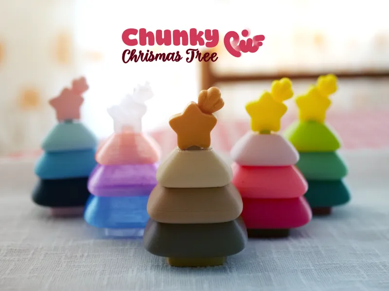 Chunky Christmas tree Ornament