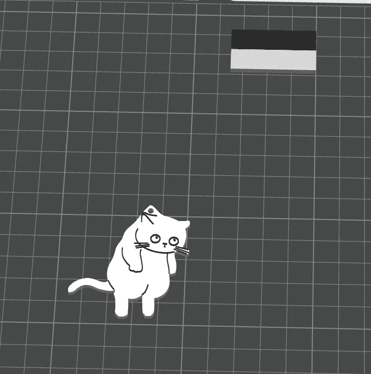 Miniatura 1 do modelo 3D 被拎起的猫猫钥匙扣