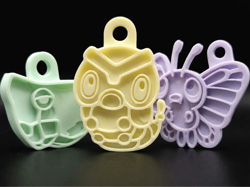 Pokemon Keychains - Caterpie Metapod Butterfree