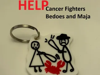 Cancer Fighters Bedoes and Maja Keychain