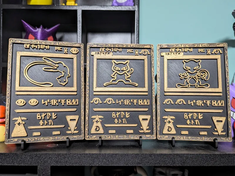 Ancient Pokemon Tablets - Mew Mewtwo Trio