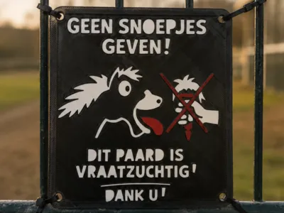 Do not feed horses (comical)