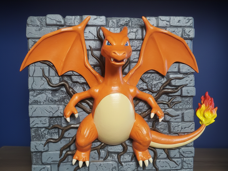 Miniatura 2 do modelo 3D Charizard 3d plaque - different sizes 