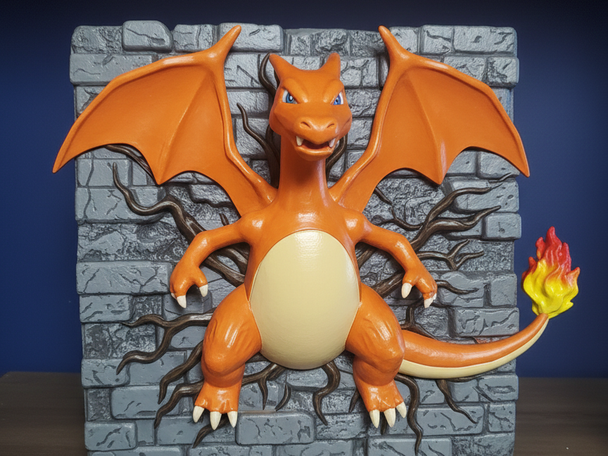 Charizard 3d plaque - different sizes 