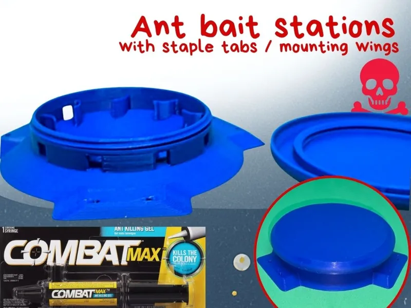 Ant bait station Round with mounting tabs