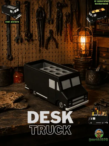 Organizador: Desk Truck BLANK office organizer pen holder — vista de referencia 2