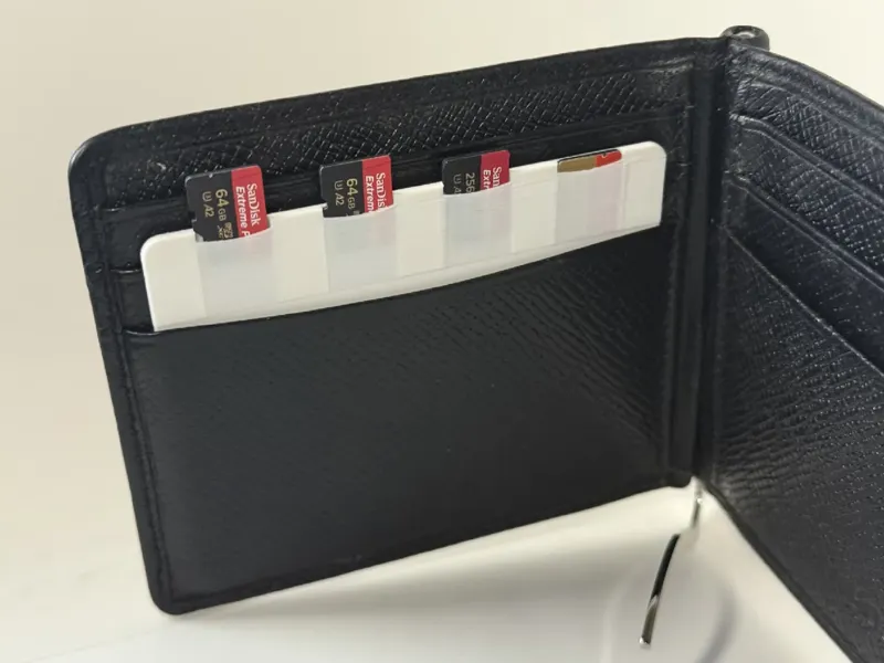 MicroSD Card Wallet Insert Holder Organiser