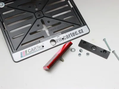 Motorcycle plate holder reflector mount