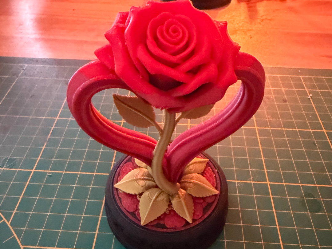 Rose im Herz – dekoratives