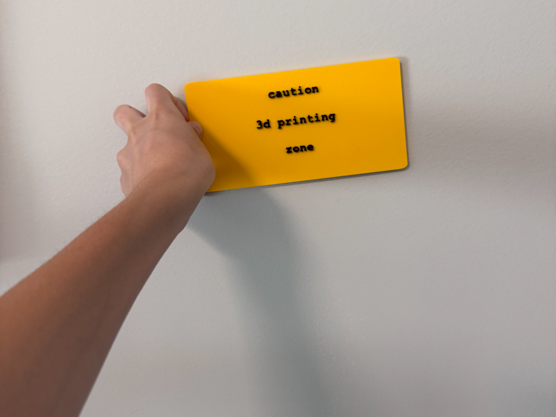 3d printing room sign