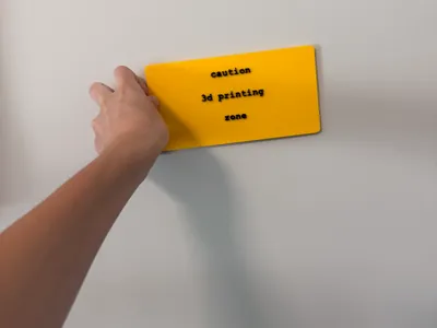 3d printing room sign