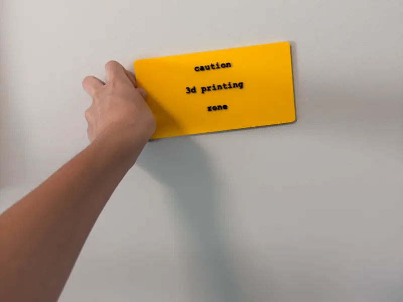 3d printing room sign