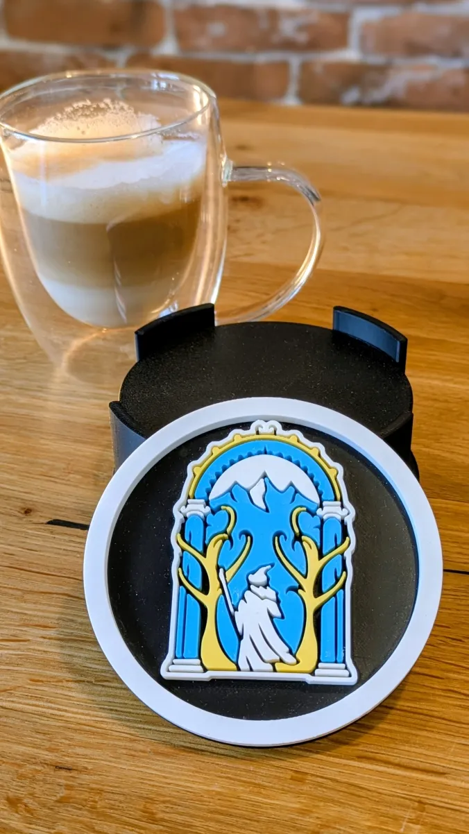 Lord Of The Rings coaster - Free 3D Print Model - MakerWorld