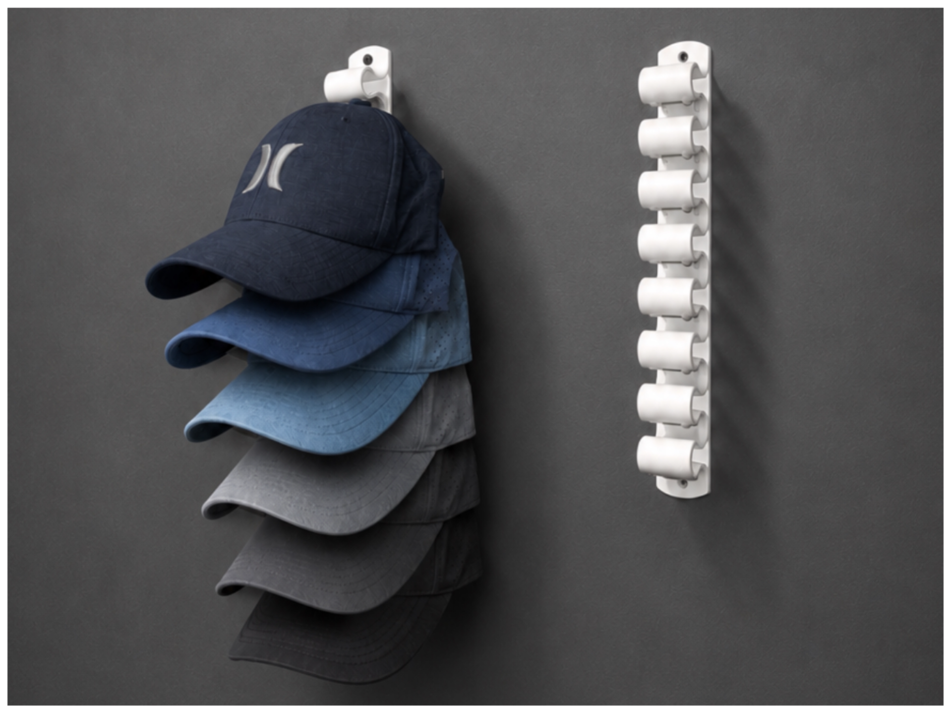 Looper Lid Wall Mount Hat Rack (Multiple Lengths) - 1