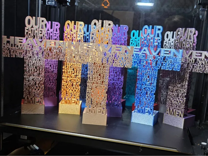 >Lords prayer tea light holder