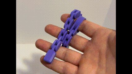 Flexible Lanyard Chain Fidget Ring-Print in Place