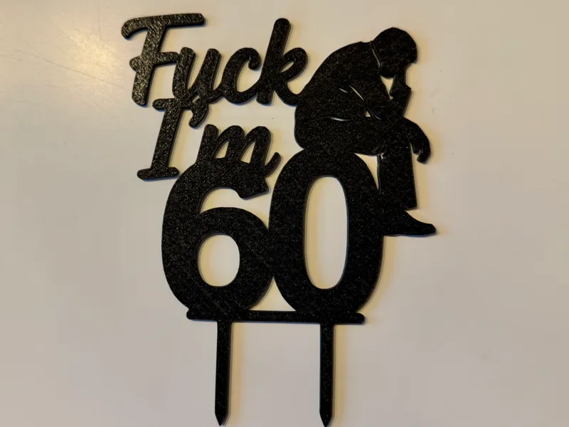 Funny Birthday Cake Topper 60 years Male