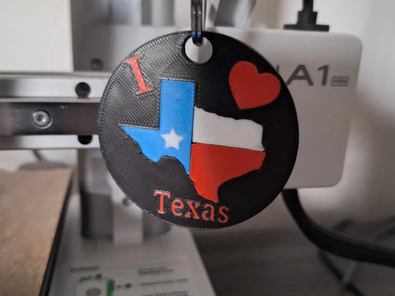 I Love Texas Keychain