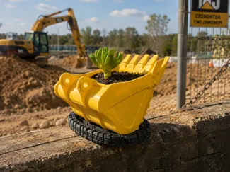 Excavator planter // Macetita excavadora