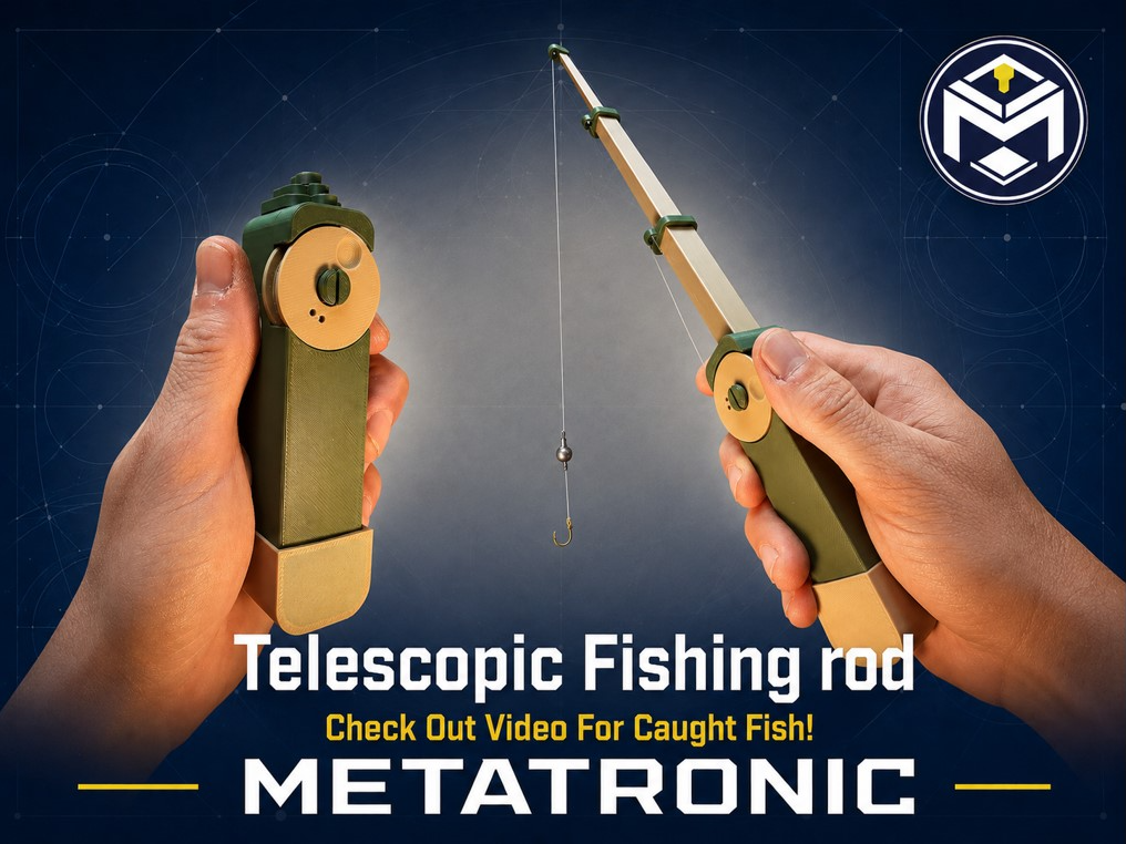Working Telescopic Micro Fishing Rod with reel - 1