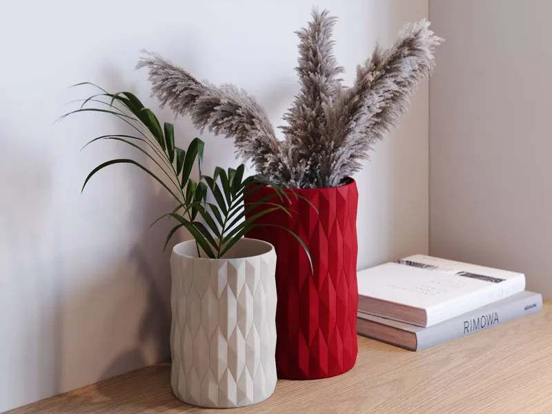 Japandi Geometric Vase 10, Big and Small