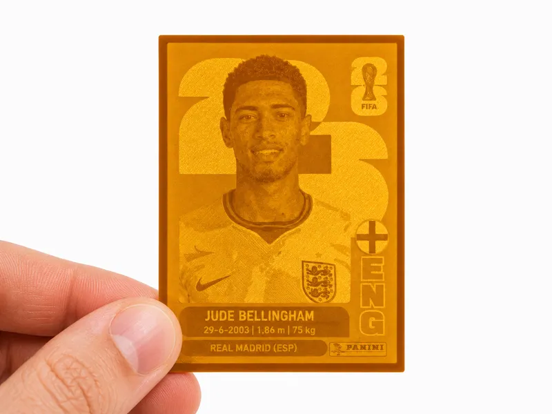 Figurita 3D de Jude Bellingham (Album Panini 2026)