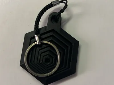 Hexagon fidget keychain