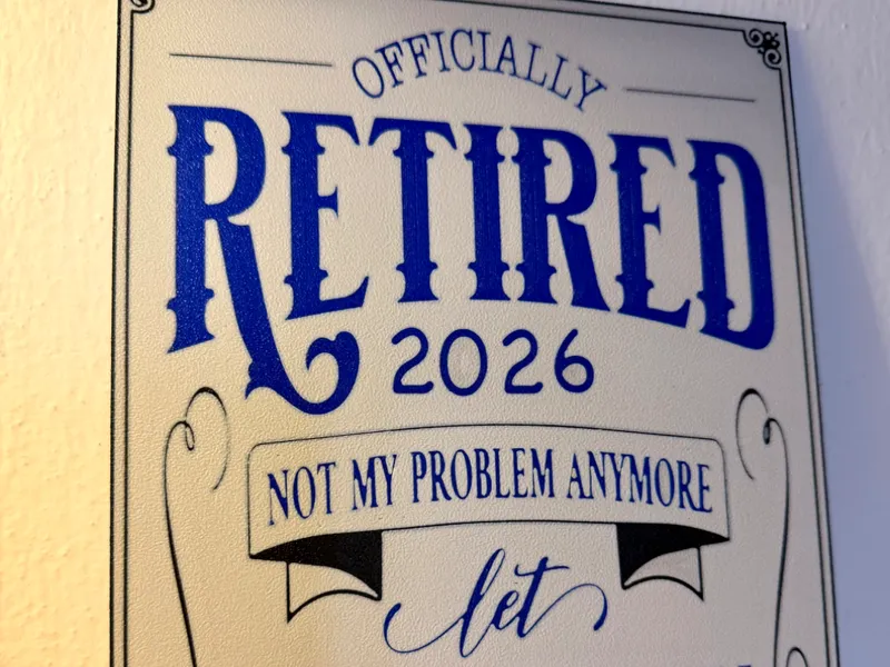 Retirement plate 2026 – Funny Retirement Gift