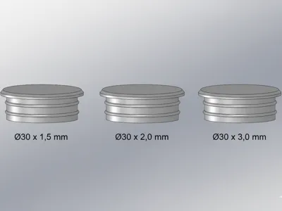 Round Tube Plug - 30mm multiple tube thicknesses
