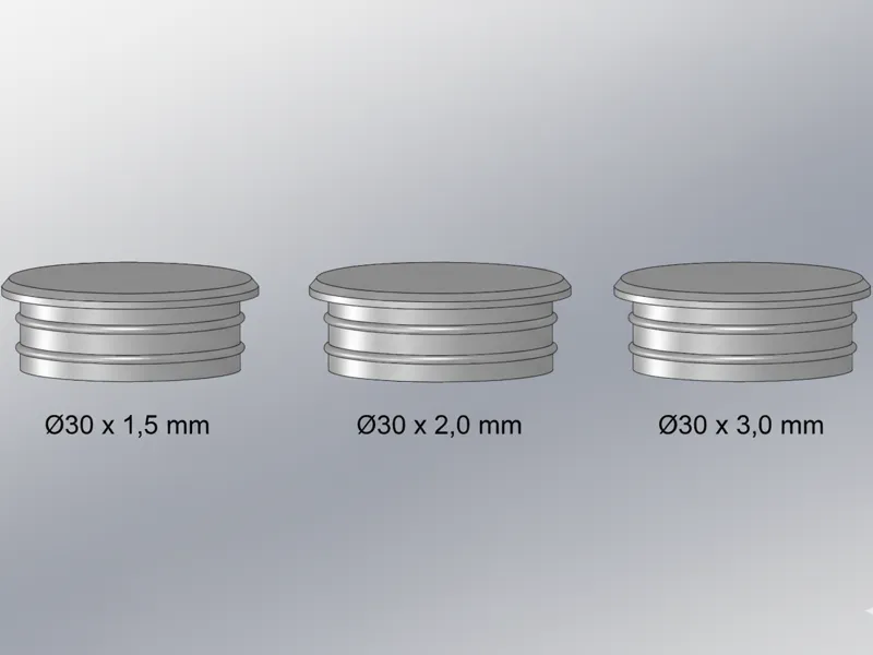 Round Tube Plug - 30mm multiple tube thicknesses