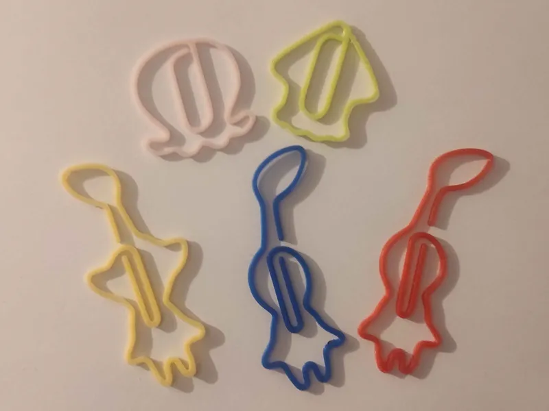 Splatoon & Pikmin paper clips