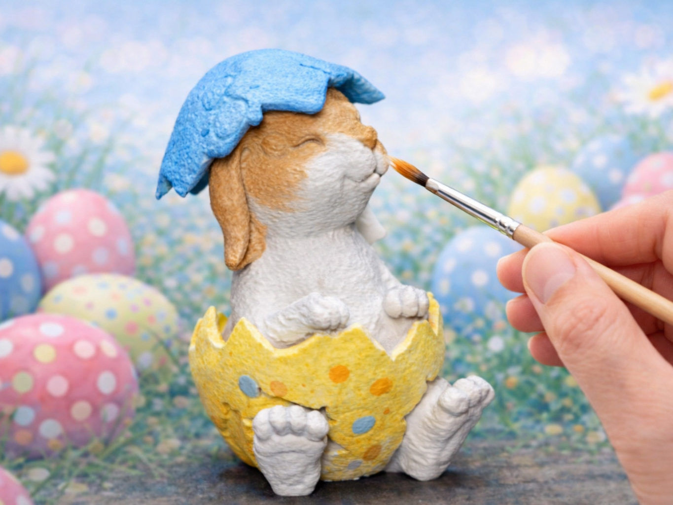 easter bunny hatching Paint-Your-Own Easter Craft