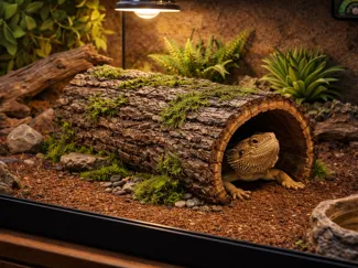 reptile encloser log