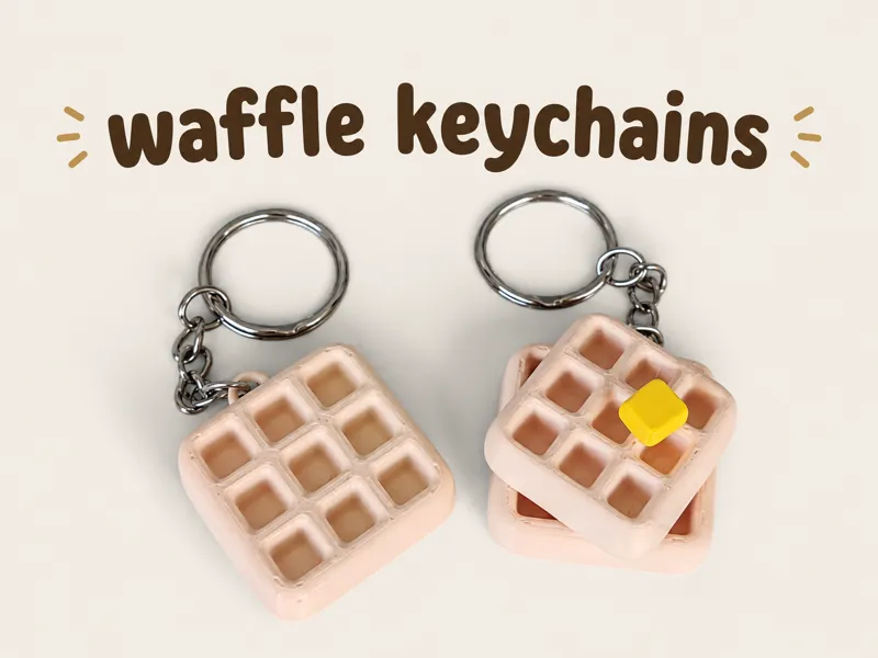 Waffle - Sculpt Keychains