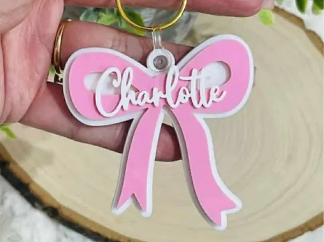 Personalized Ribbon Keychain