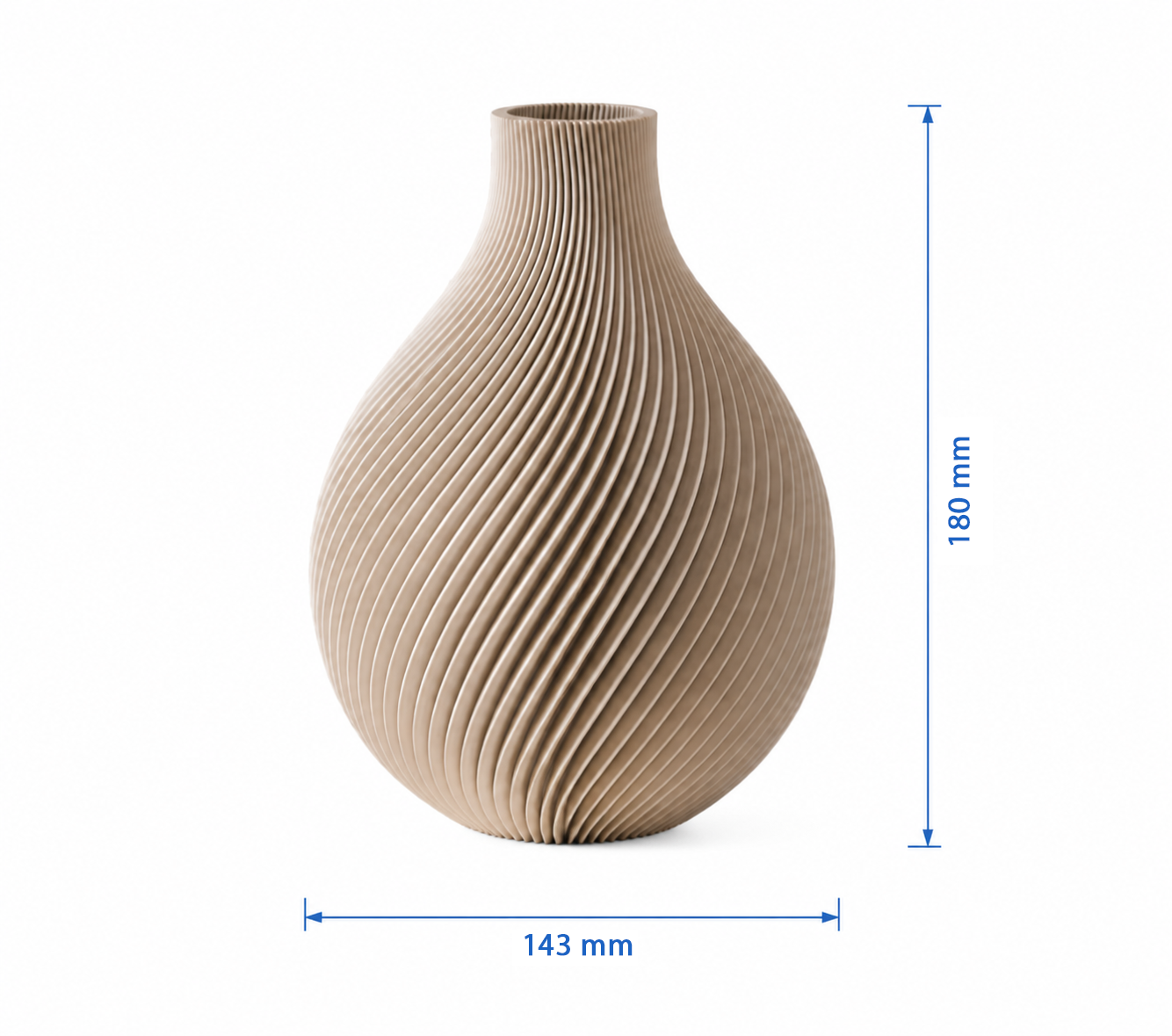Miniatura 3 do modelo 3D Japandi ribble vase